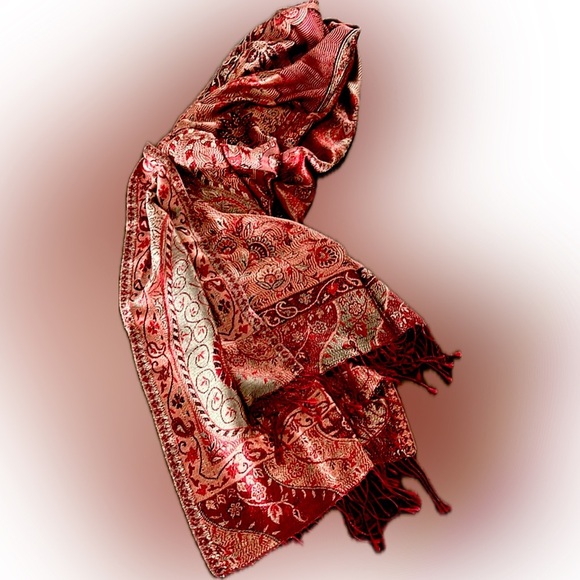 Silk Scarf Large Decor/Fashion Pashmina - Picture 12 of 12